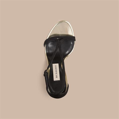 sandales burberry homme|burberry slim strap suede sandals.